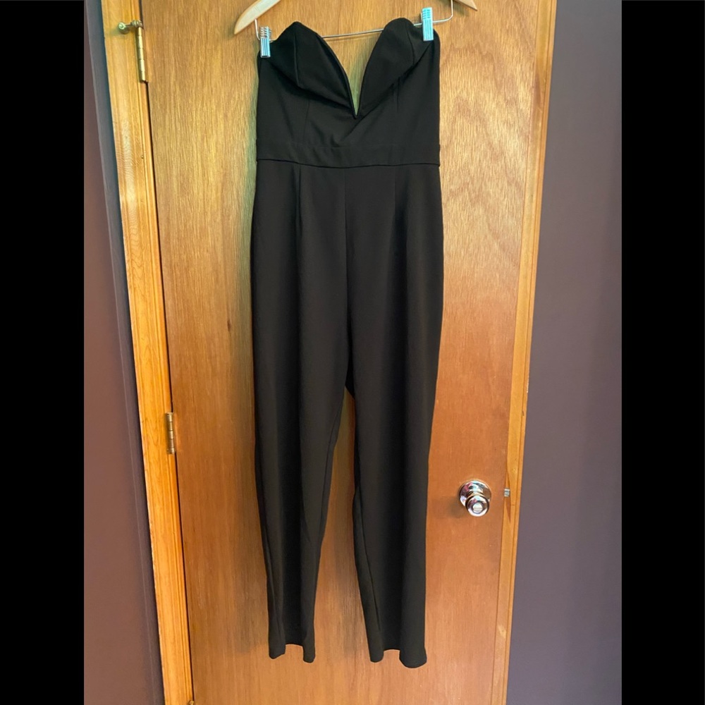 Black Strapless Jumpsuit